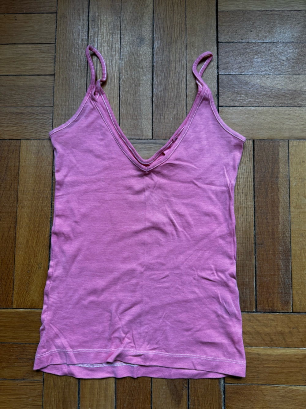 KOTN Pink V-Neck Cotton Tank